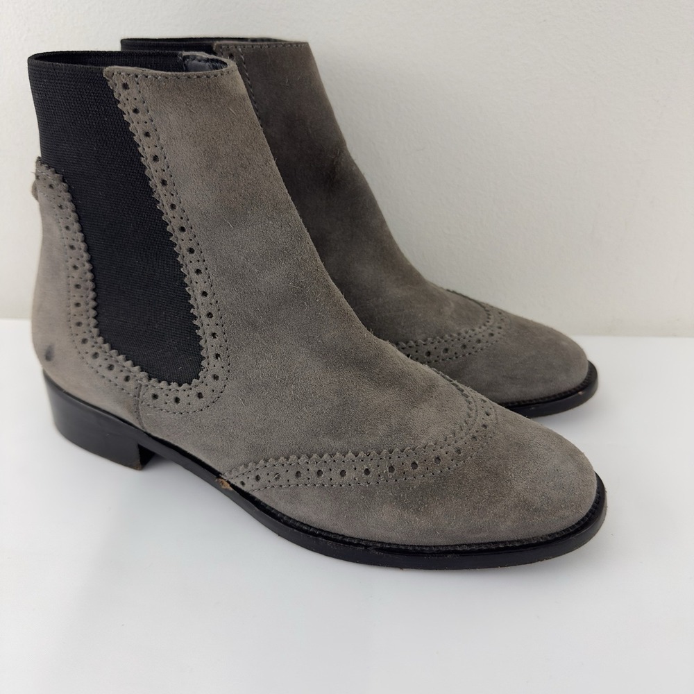 Balenciaga Women's Suede Chelsea Ankle Boots Grey Made in Italy‎ Size 36.5